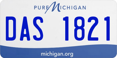 MI license plate DAS1821