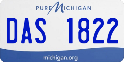 MI license plate DAS1822