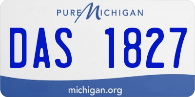 MI license plate DAS1827