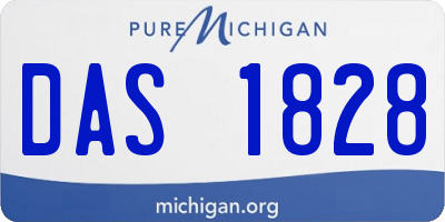 MI license plate DAS1828