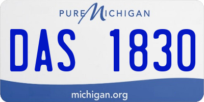 MI license plate DAS1830