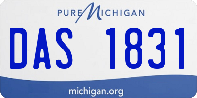 MI license plate DAS1831