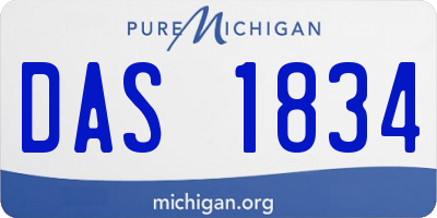 MI license plate DAS1834