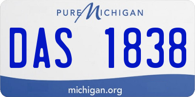 MI license plate DAS1838