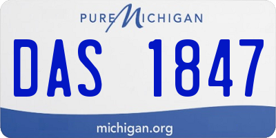 MI license plate DAS1847