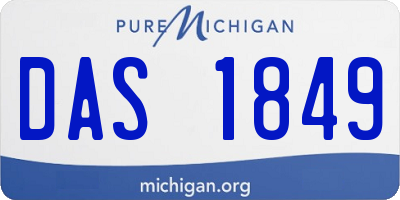 MI license plate DAS1849