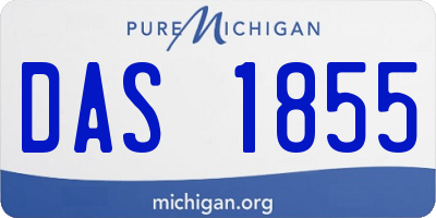 MI license plate DAS1855