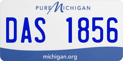 MI license plate DAS1856
