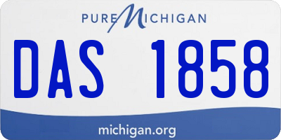 MI license plate DAS1858