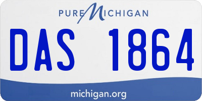 MI license plate DAS1864