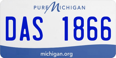MI license plate DAS1866