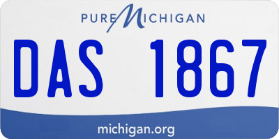 MI license plate DAS1867