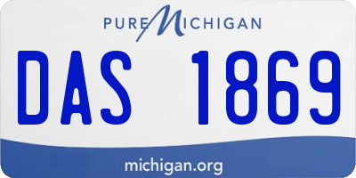 MI license plate DAS1869