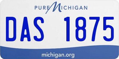 MI license plate DAS1875
