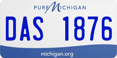 MI license plate DAS1876