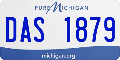 MI license plate DAS1879