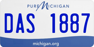 MI license plate DAS1887