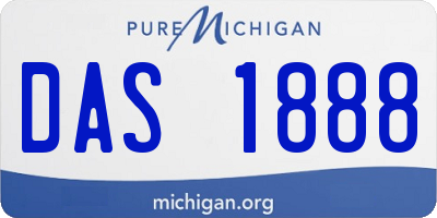 MI license plate DAS1888