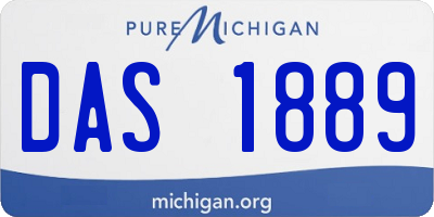 MI license plate DAS1889