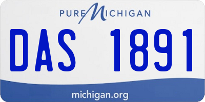 MI license plate DAS1891