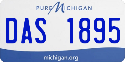 MI license plate DAS1895