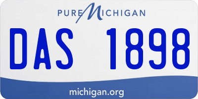 MI license plate DAS1898