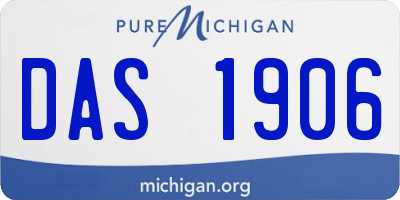 MI license plate DAS1906
