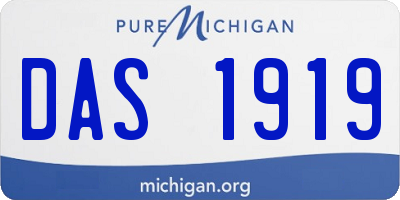 MI license plate DAS1919