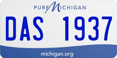 MI license plate DAS1937