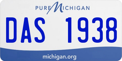 MI license plate DAS1938