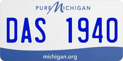 MI license plate DAS1940