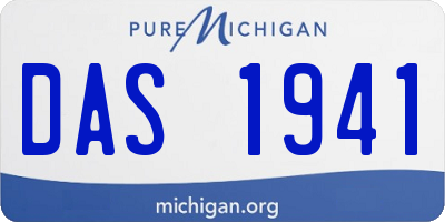 MI license plate DAS1941