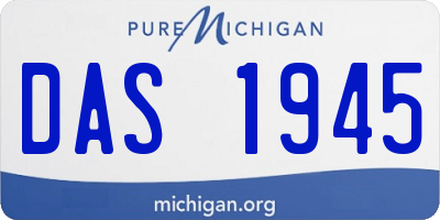 MI license plate DAS1945