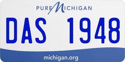 MI license plate DAS1948