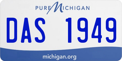 MI license plate DAS1949
