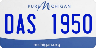 MI license plate DAS1950