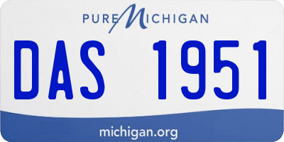 MI license plate DAS1951