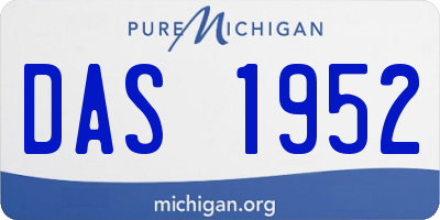 MI license plate DAS1952