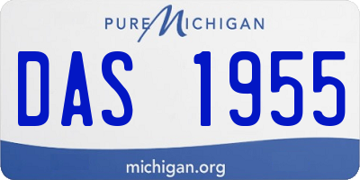 MI license plate DAS1955