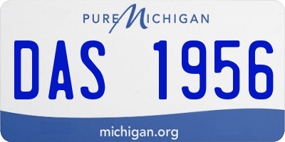MI license plate DAS1956
