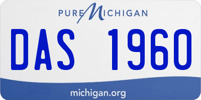 MI license plate DAS1960
