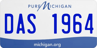 MI license plate DAS1964