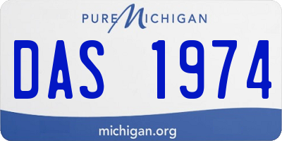 MI license plate DAS1974
