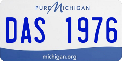 MI license plate DAS1976