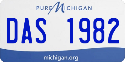 MI license plate DAS1982
