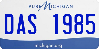 MI license plate DAS1985