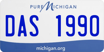 MI license plate DAS1990