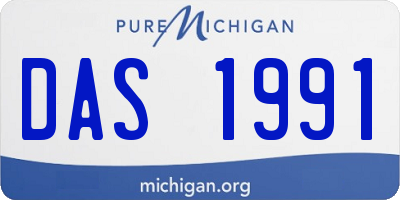 MI license plate DAS1991