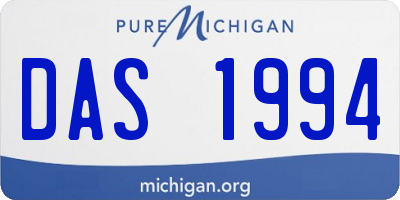 MI license plate DAS1994