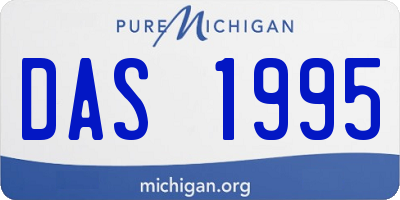 MI license plate DAS1995